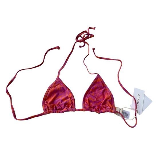 NWT *Space Women's Path To Paradise Lotus Bikini Top Size S - Picture 4 of 7